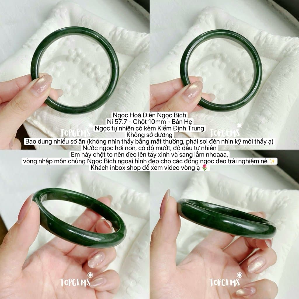 Tổng Hợp Vòng Bản Ngọc Hoà Điền Tự Nhiên TOPGEMS Vòng Nhập Môn Phúc Lợi Vòng Bản Hẹ Vòng Bản Đũa Ngọc Hoà Điền Tự Nhiên