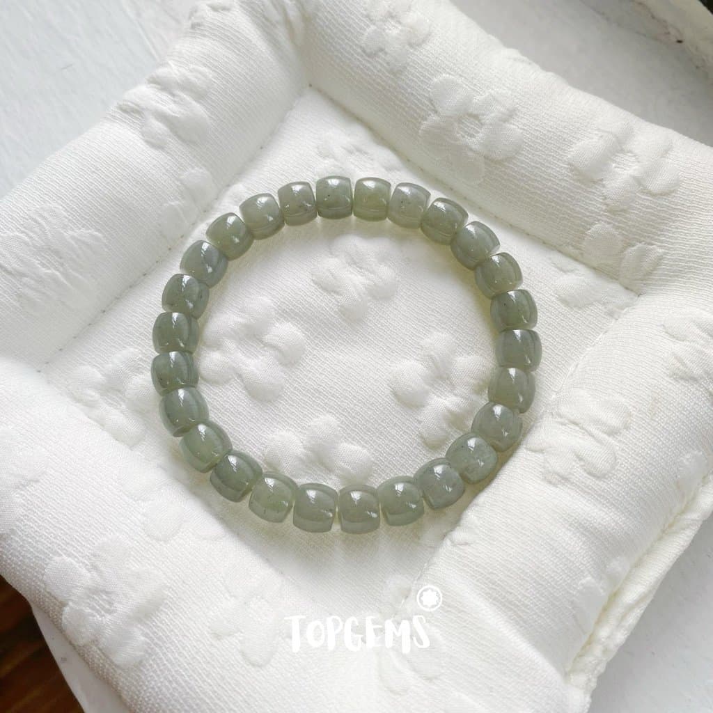 Vòng Tay Ngọc Hoà Điền Tự Nhiên Vòng Nhập Môn Phúc Lợi 6 li đến 12 li TOPGEMS [SHIP HOẢ TỐC] - TẶNG KÈM HỘP V928 - Ảnh bìa