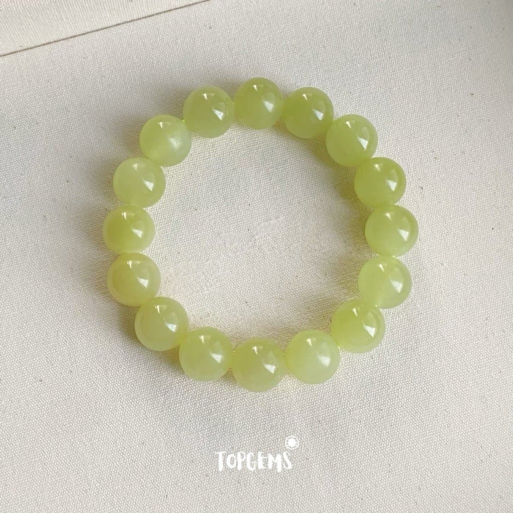 Vòng Chuỗi Ngọc Hoà Điền Hoàng Khẩu Khoáng Già Tự Nhiên 12 Li TOPGEMS - Kèm Kiểm Định Trung - SHIP HOẢ TỐC VA232 - Ảnh bìa