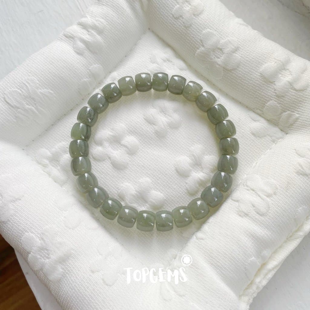Vòng Tay Ngọc Hoà Điền Tự Nhiên Vòng Nhập Môn Phúc Lợi 6 li đến 12 li TOPGEMS [SHIP HOẢ TỐC] - TẶNG KÈM HỘP V925 - Ảnh bìa