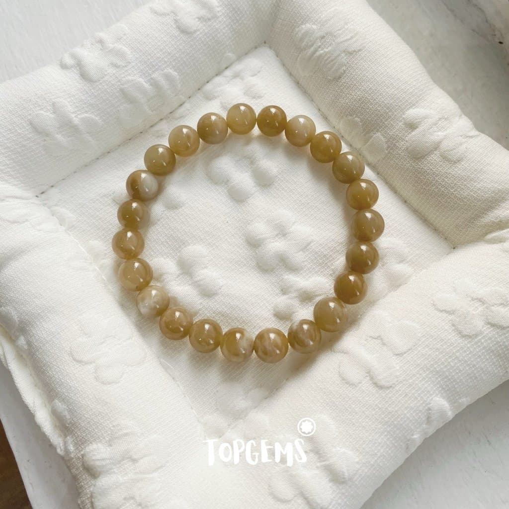 Vòng Tay Ngọc Hoà Điền Tự Nhiên Vòng Nhập Môn Phúc Lợi 6 li đến 12 li TOPGEMS [SHIP HOẢ TỐC] - TẶNG KÈM HỘP V916 - Ảnh bìa