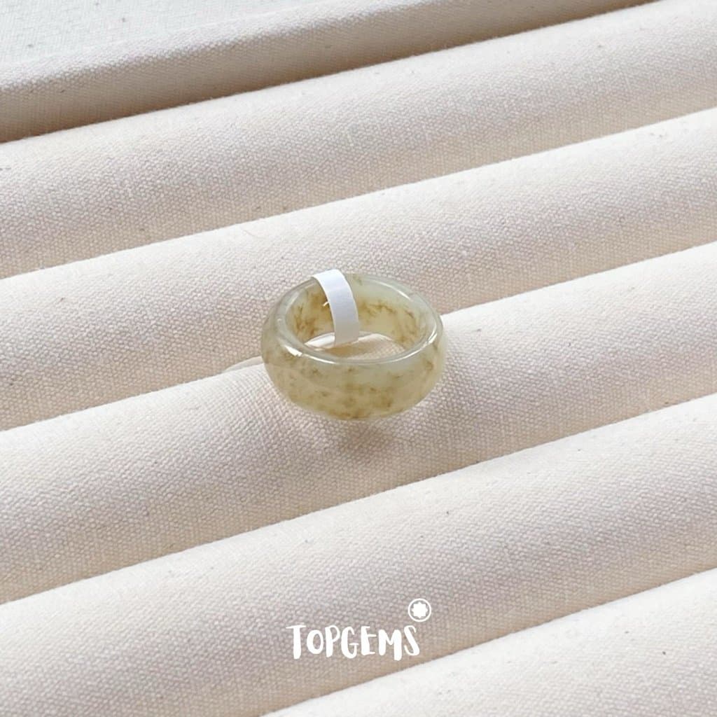 [TẶNG KÈM HỘP] Tổng Hợp Nhẫn Ngọc Hòa Điền Tự Nhiên Phong Thủy May Mắn - Chọn Mẫu Theo Mệnh & Sở Thích Y681 - Ảnh bìa