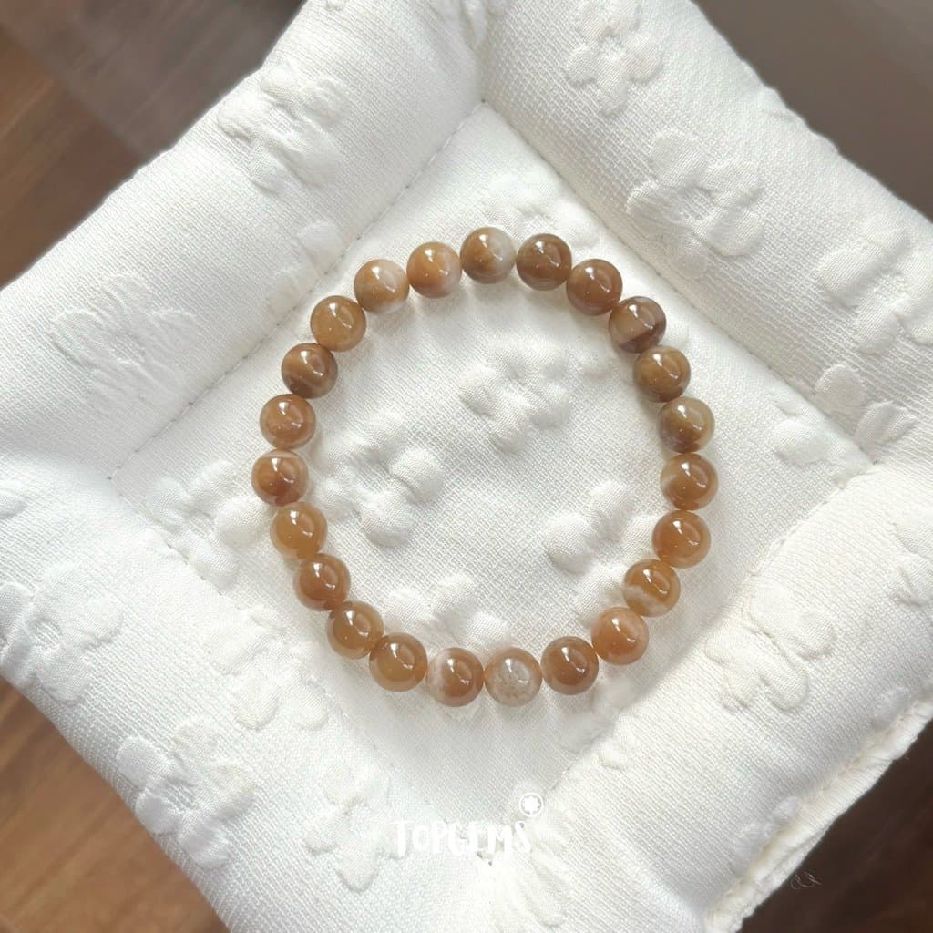 Vòng Tay Chuỗi Ngọc Hoà Điền Tự Nhiên Chủng Hắc Dương Động TOPGEMS, SHIP HOẢ TỐC KÈM HỘP V960 - Ảnh bìa