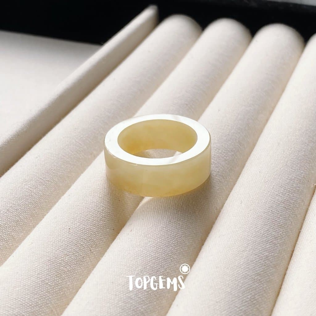[CÓ KIỂM ĐỊNH] Tổng Hợp Nhẫn Ngọc Hoà Điền Tự Nhiên Nam Nữ Chủng Cao Đẹp TOPGEMS - HOẢ TỐC, TẶNG HỘP YA091 - Ảnh bìa