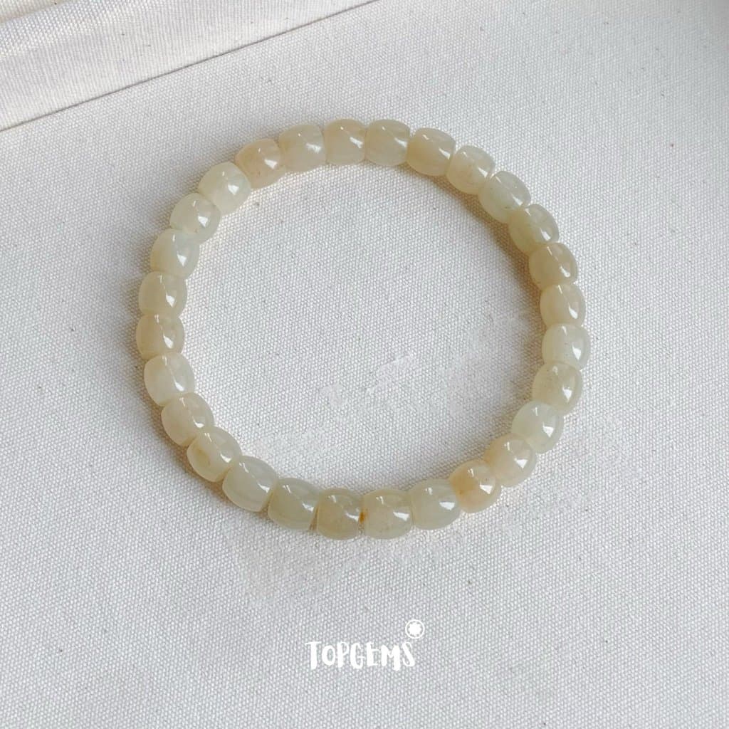 Chuỗi Vòng Tay Ngọc Hoà Điền Mật Tự Nhiên 6-7 Li TOPGEMS