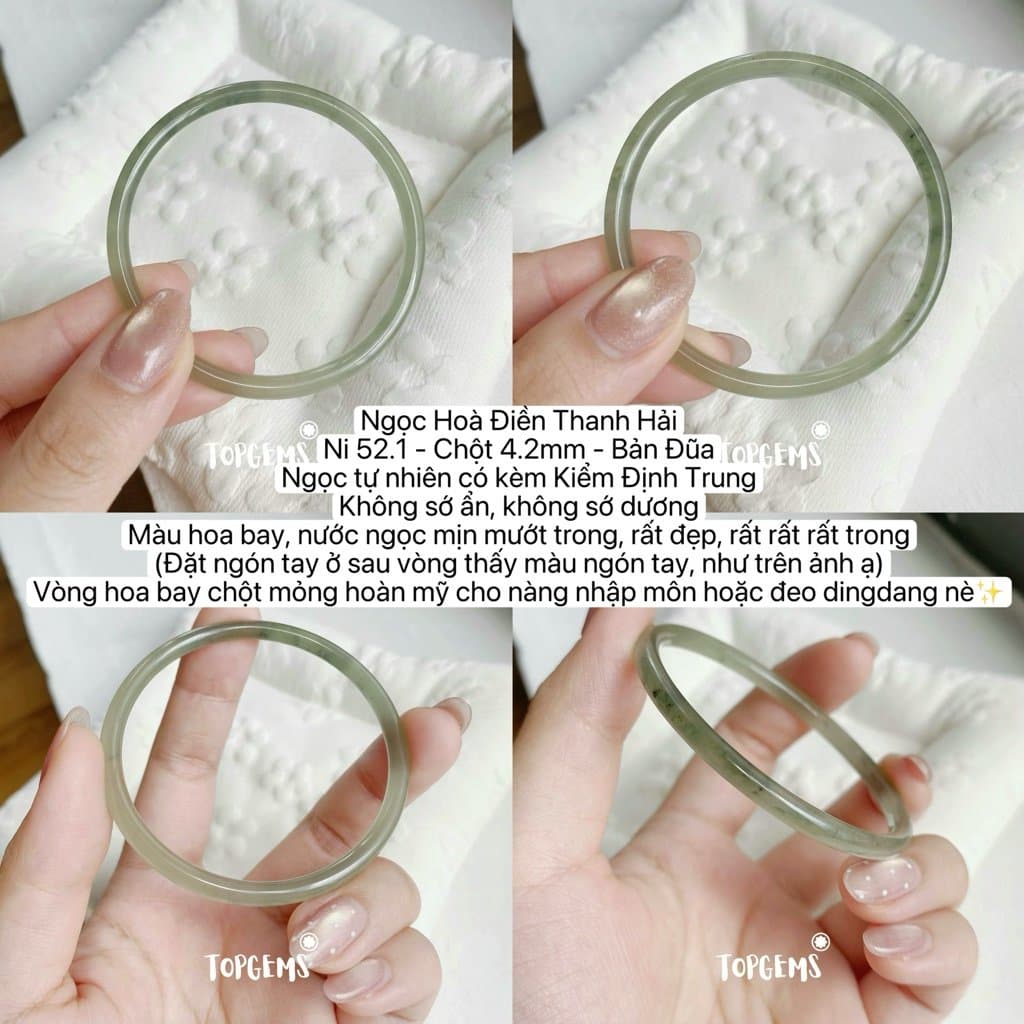 Tổng Hợp Vòng Bản Ngọc Hoà Điền Tự Nhiên TOPGEMS Vòng Nhập Môn Phúc Lợi Vòng Bản Hẹ Vòng Bản Đũa Ngọc Hoà Điền Tự Nhiên