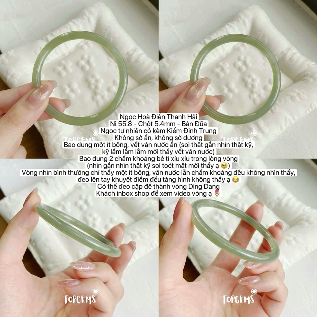 Tổng Hợp Vòng Bản Ngọc Hoà Điền Tự Nhiên TOPGEMS Vòng Nhập Môn Phúc Lợi Vòng Bản Hẹ Vòng Bản Đũa Ngọc Hoà Điền Tự Nhiên