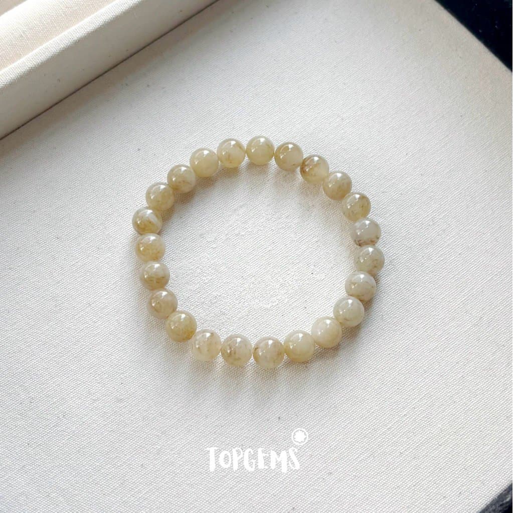 [HOẢ TỐC - TẶNG HỘP] Vòng Tay Chuỗi Ngọc Hoà Điền Tự Nhiên Nhập Môn Size 6mm - 12mm TOPGEMS VA390 - Ảnh bìa