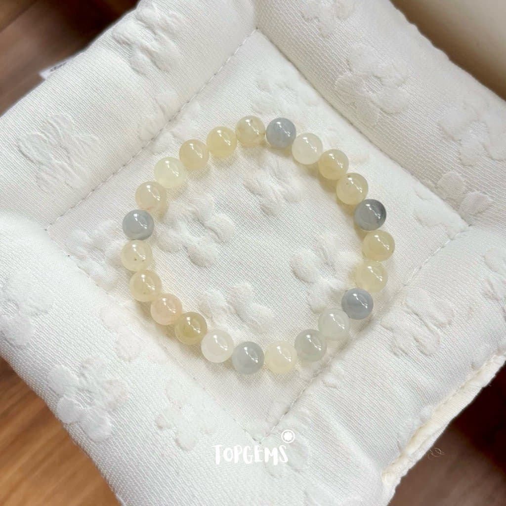 Vòng Tay Chuỗi Ngọc Hoà Điền Tự Nhiên Đa Bảo 8mm Vòng Ngọc Mix Màu Đa Sắc TOPGEMS - SHIP HOẢ TỐC TẶNG KÈM HỘP