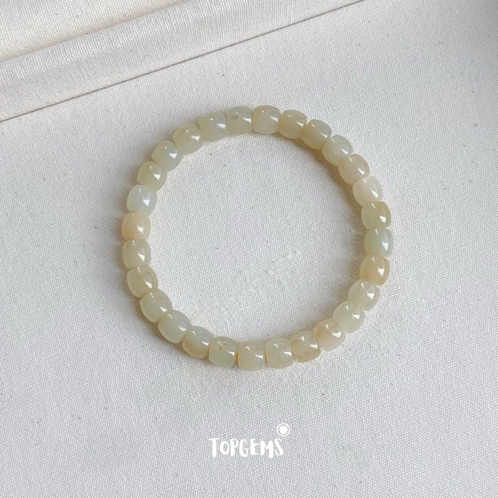Chuỗi Vòng Tay Ngọc Hoà Điền Mật Tự Nhiên 6-7 Li TOPGEMS