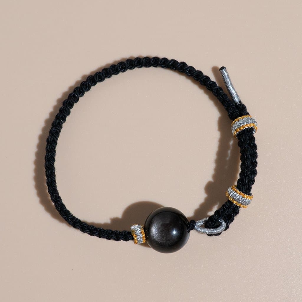 Vòng Tay Dây Tết Nữ Mix Charm Đá Phong Thủy Tự Nhiên Cao Cấp 10-16mm V652 - Ảnh bìa
