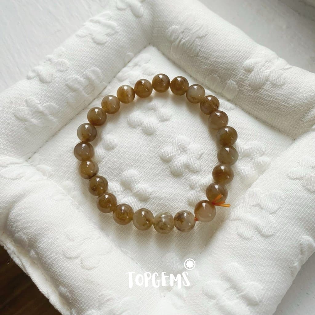 Vòng Tay Ngọc Hoà Điền Tự Nhiên Vòng Nhập Môn Phúc Lợi 6 li đến 12 li TOPGEMS [SHIP HOẢ TỐC] - TẶNG KÈM HỘP