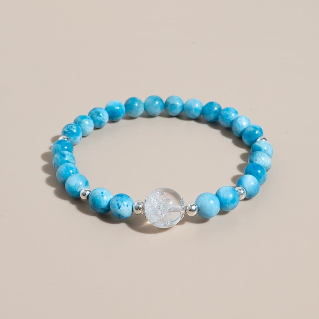 Vòng Tay Chuỗi Đá Phong Thủy Tự Nhiên Cao Cấp (Thạch Anh Tím, Garnet, Hắc Diện Thạch, Aquamarine, Thạch Anh) V683T - Ảnh bìa