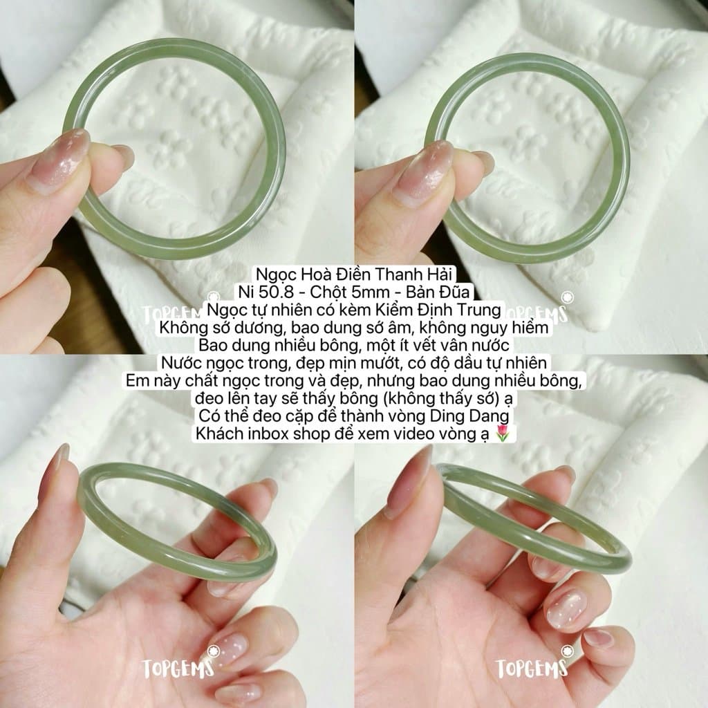 Tổng Hợp Vòng Bản Ngọc Hoà Điền Tự Nhiên TOPGEMS Vòng Nhập Môn Phúc Lợi Vòng Bản Hẹ Vòng Bản Đũa Ngọc Hoà Điền Tự Nhiên