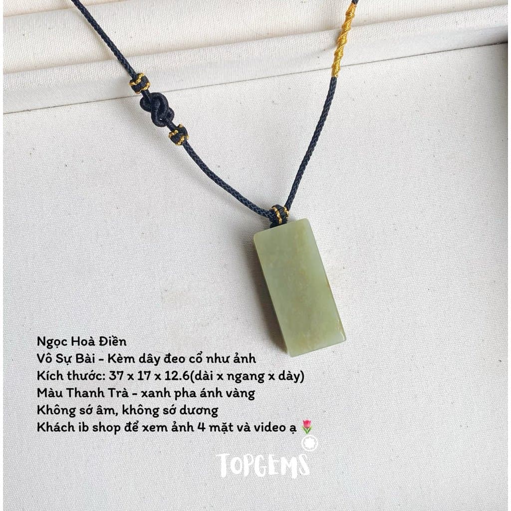 [HOẢ TỐC - TẶNG HỘP] Tổng Hợp Vô Sự Bài Ngọc Hoà Điền Tự Nhiên TOPGEMS Mặt Dây Chuyền Vòng Cổ Nam Nữ