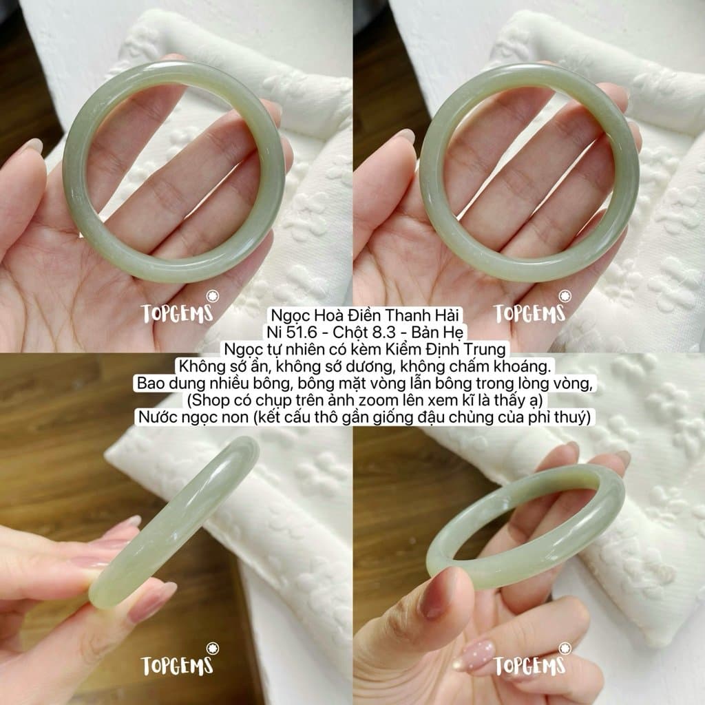 Tổng Hợp Vòng Bản Ngọc Hoà Điền Tự Nhiên TOPGEMS Vòng Nhập Môn Phúc Lợi Vòng Bản Hẹ Vòng Bản Đũa Ngọc Hoà Điền Tự Nhiên S318 - Ảnh bìa