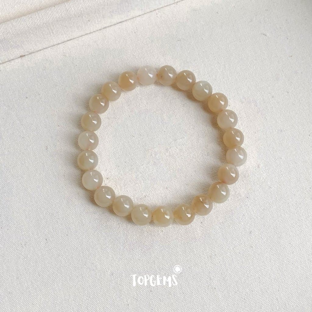 Vòng Tay Ngọc Hoà Điền Tự Nhiên Vòng Nhập Môn Phúc Lợi 6 li đến 12 li TOPGEMS [SHIP HOẢ TỐC] - TẶNG KÈM HỘP V829 - Ảnh bìa