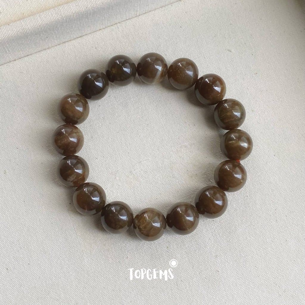 Vòng Tay Chuỗi Mật Ngọc Hoà Điền Tự Nhiên 12 Li TOPGEMS - Vòng Tay Chuỗi Ngọc Nam Nữ Đều Đeo Được - SHIP HOẢ TỐC CÓ HỘP VA120 - Ảnh bìa