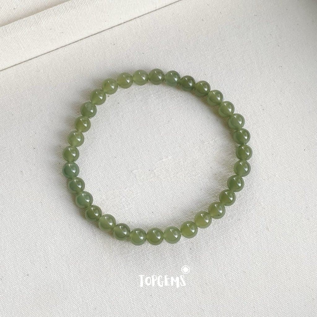 Vòng Tay Chuỗi Ngọc Hoà Điền Thanh Hải Tự Nhiên 6 Li TOPGEMS - Hàng Loại Đẹp Nước Ngọc Trong Mịn Mướt - SHIP HOẢ TỐC VA215 - Ảnh bìa