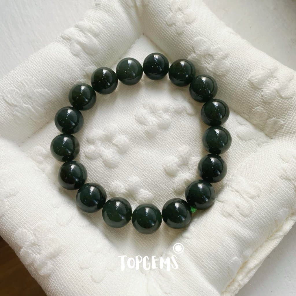 Vòng Tay Ngọc Hoà Điền Tự Nhiên Vòng Nhập Môn Phúc Lợi 6 li đến 12 li TOPGEMS [SHIP HOẢ TỐC] - TẶNG KÈM HỘP