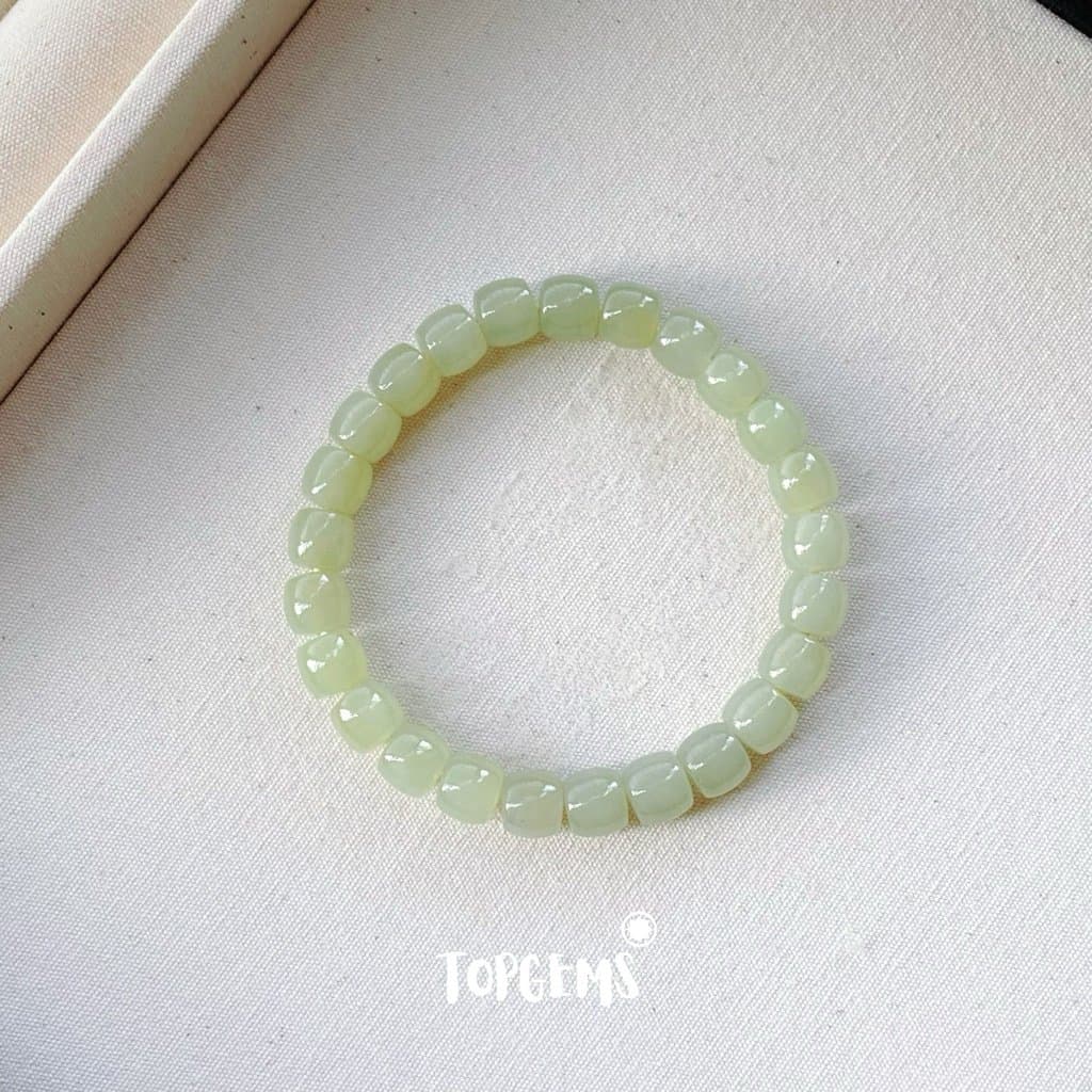 [HOẢ TỐC - TẶNG HỘP] Vòng Tay Chuỗi Ngọc Hoà Điền Tự Nhiên Vòng Nhập Môn Size 6mm đến 12mm TOPGEMS