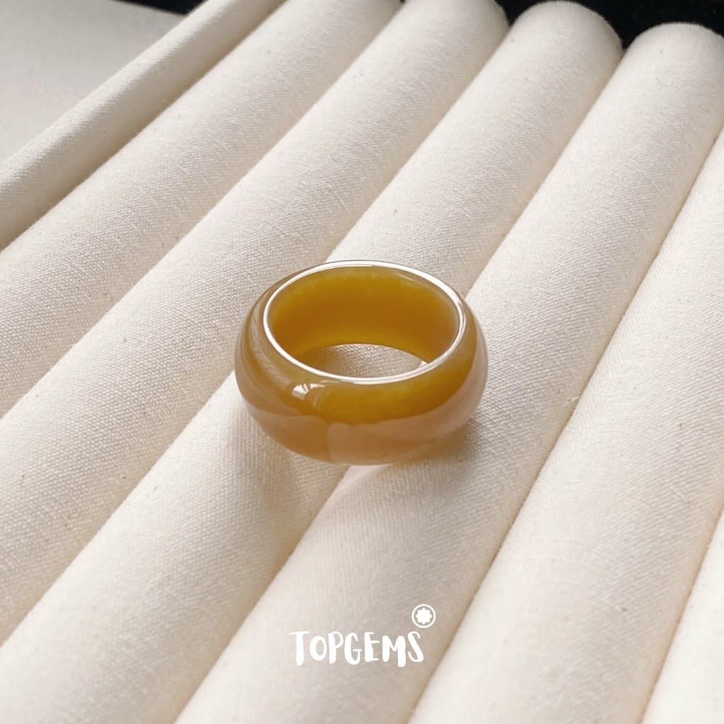 [CÓ KIỂM ĐỊNH] Tổng Hợp Nhẫn Ngọc Hoà Điền Tự Nhiên Nam Nữ Chủng Cao Đẹp TOPGEMS - HOẢ TỐC, TẶNG HỘP YA083 - Ảnh bìa