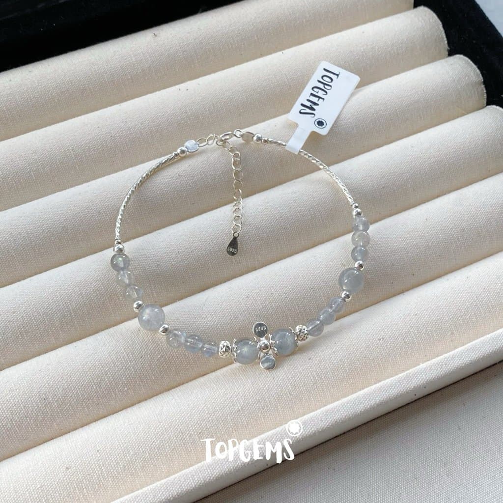 Vòng Tay Đá Mặt Trăng Labradorite - Vòng Đá Phong Thủy Chiêu Tài, Cân Bằng Năng Lượng X009B - Ảnh bìa
