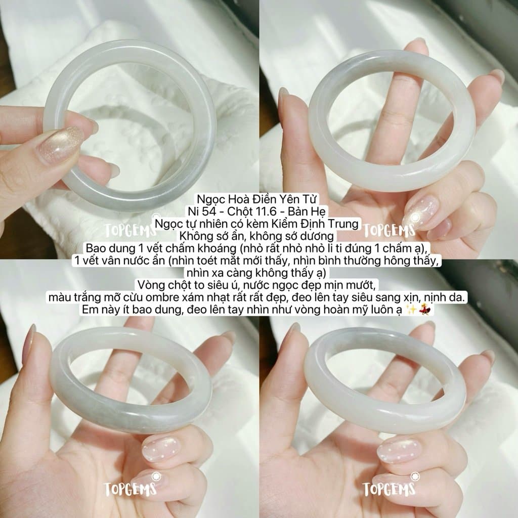 Tổng Hợp Vòng Bản Ngọc Hoà Điền Tự Nhiên Hàng Đẹp TOPGEMS Vòng Bản Đũa Vòng Bản Hẹ Vòng Dingdang Ngọc Hoà Điền Tự Nhiên