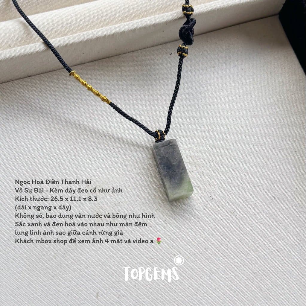 [HOẢ TỐC - TẶNG HỘP] Tổng Hợp Vô Sự Bài Ngọc Hoà Điền Tự Nhiên TOPGEMS Mặt Dây Chuyền Vòng Cổ Nam Nữ
