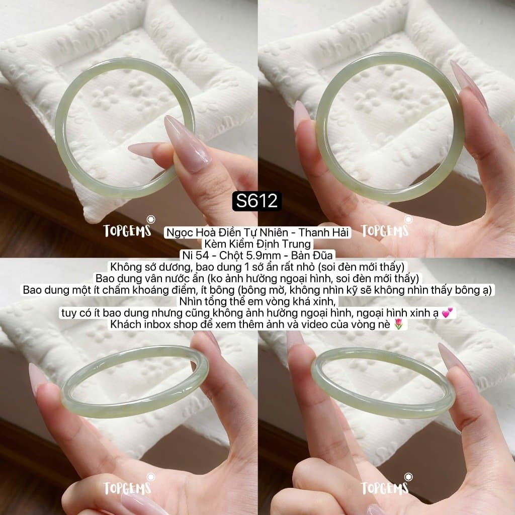 [HOẢ TỐC - TẶNG HỘP] Tổng Hợp Vòng Bản Ngọc Hoà Điền Tự Nhiên TOPGEMS Vòng Nhập Môn Bản Hẹ Bản Đũa