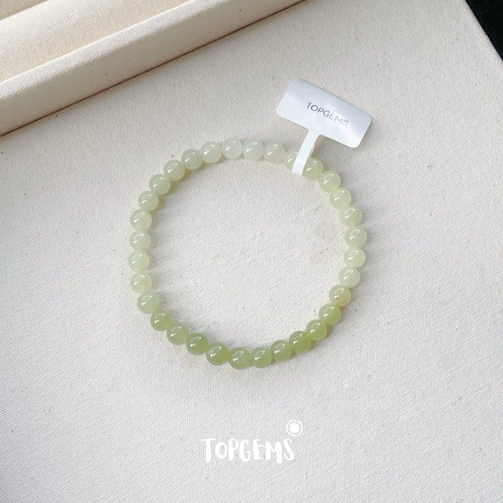 [HOẢ TỐC - TẶNG HỘP] Vòng Tay Chuỗi Ngọc Hoà Điền Tự Nhiên Thanh Hải Thanh Thuỷ 8mm Ngọc Đẹp TOPGEMS VA238 - Ảnh bìa