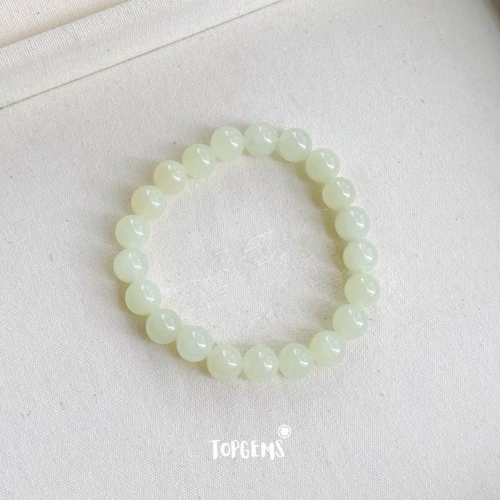 Vòng Tay Chuỗi Ngọc Hoà Điền Tự Nhiên Vòng Nhập Môn 6 li đến 12 li TOPGEMS [SHIP HOẢ TỐC] - TẶNG KÈM HỘP VA082 - Ảnh bìa