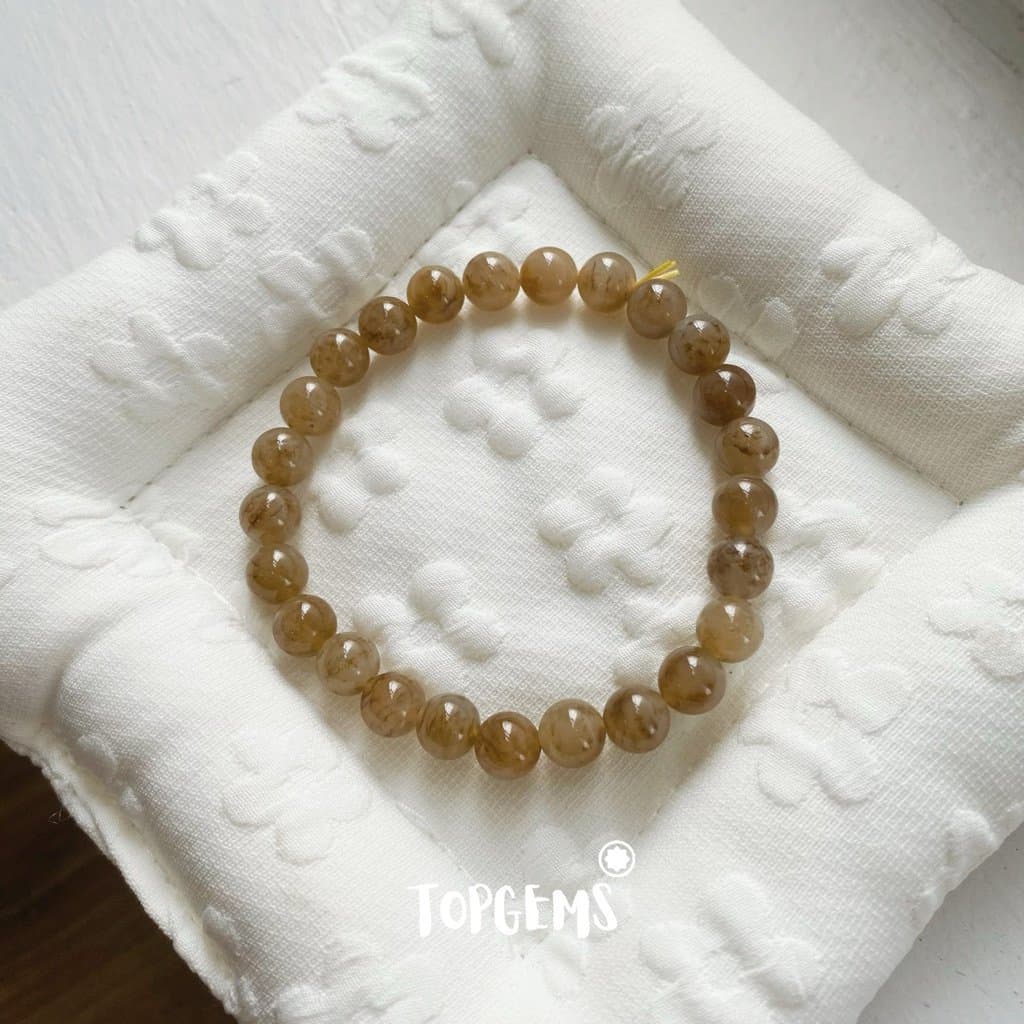 Vòng Tay Ngọc Hoà Điền Tự Nhiên Vòng Nhập Môn Phúc Lợi 6 li đến 12 li TOPGEMS [SHIP HOẢ TỐC] - TẶNG KÈM HỘP V896 - Ảnh bìa