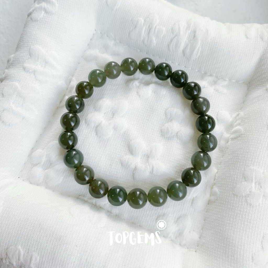 Vòng Tay Ngọc Hoà Điền Tự Nhiên Vòng Nhập Môn Phúc Lợi 6 li đến 12 li TOPGEMS [SHIP HOẢ TỐC] - TẶNG KÈM HỘP V869 - Ảnh bìa