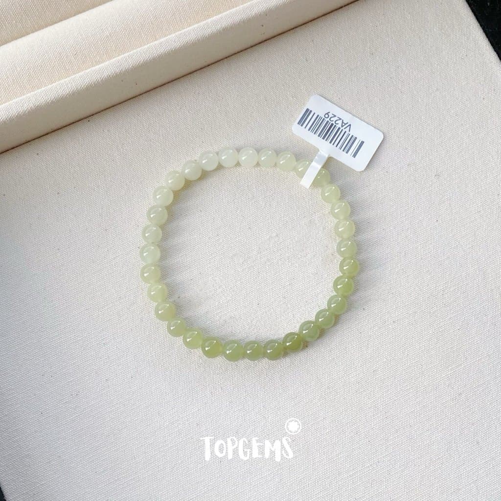 Chuỗi Vòng Tay Ngọc Hoà Điền Tự Nhiên Thanh Hải Thanh Thuỷ 8 Li Nước Ngọc Trong Mướt TOPGEMS - SHIP HOẢ TỐC CÓ TẶNG HỘP VA229 - Ảnh bìa