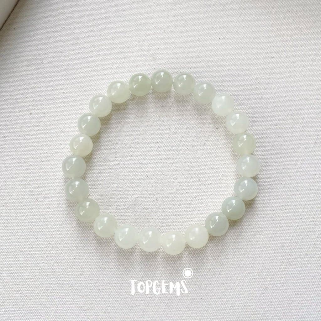 [HOẢ TỐC - TẶNG HỘP] Vòng Tay Chuỗi Ngọc Hoà Điền Tự Nhiên Thanh Hải Thanh Thuỷ 8mm Ngọc Đẹp TOPGEMS VA361 - Ảnh bìa