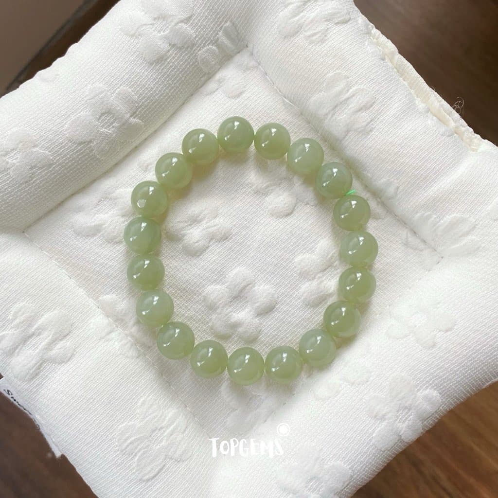 Vòng Tay Chuỗi Ngọc Hoà Điền Tự Nhiên Vòng Nhập Môn 6 li đến 12 li TOPGEMS [SHIP HOẢ TỐC] - TẶNG KÈM HỘP V966 - Ảnh bìa