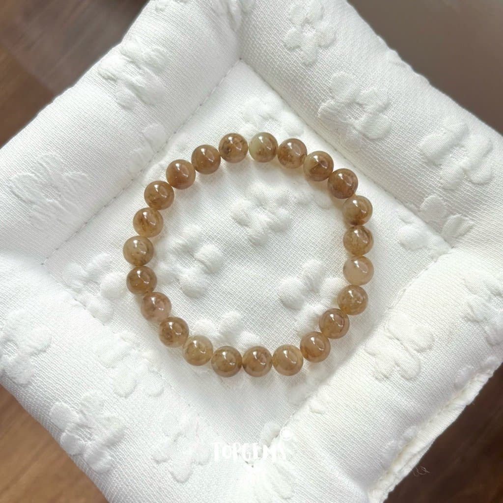 Vòng Tay Chuỗi Ngọc Hoà Điền Tự Nhiên Chủng Hắc Dương Động TOPGEMS, SHIP HOẢ TỐC KÈM HỘP V961 - Ảnh bìa