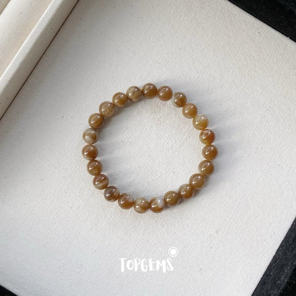 [HOẢ TỐC - TẶNG HỘP] Vòng Tay Chuỗi Ngọc Hoà Điền Tự Nhiên Vòng Nhập Môn Size 6mm đến 12mm TOPGEMS