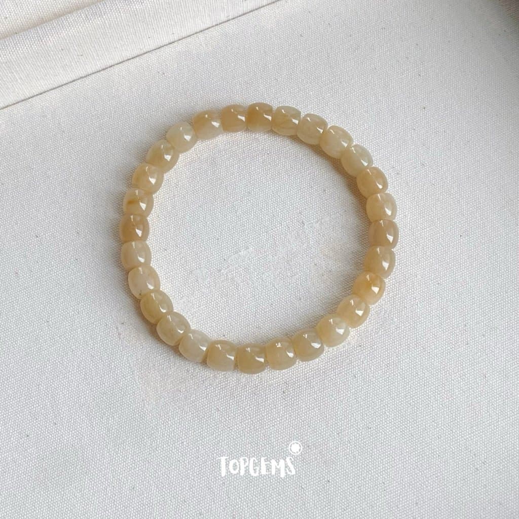 Chuỗi Vòng Tay Ngọc Hoà Điền Mật Tự Nhiên 6-7 Li TOPGEMS