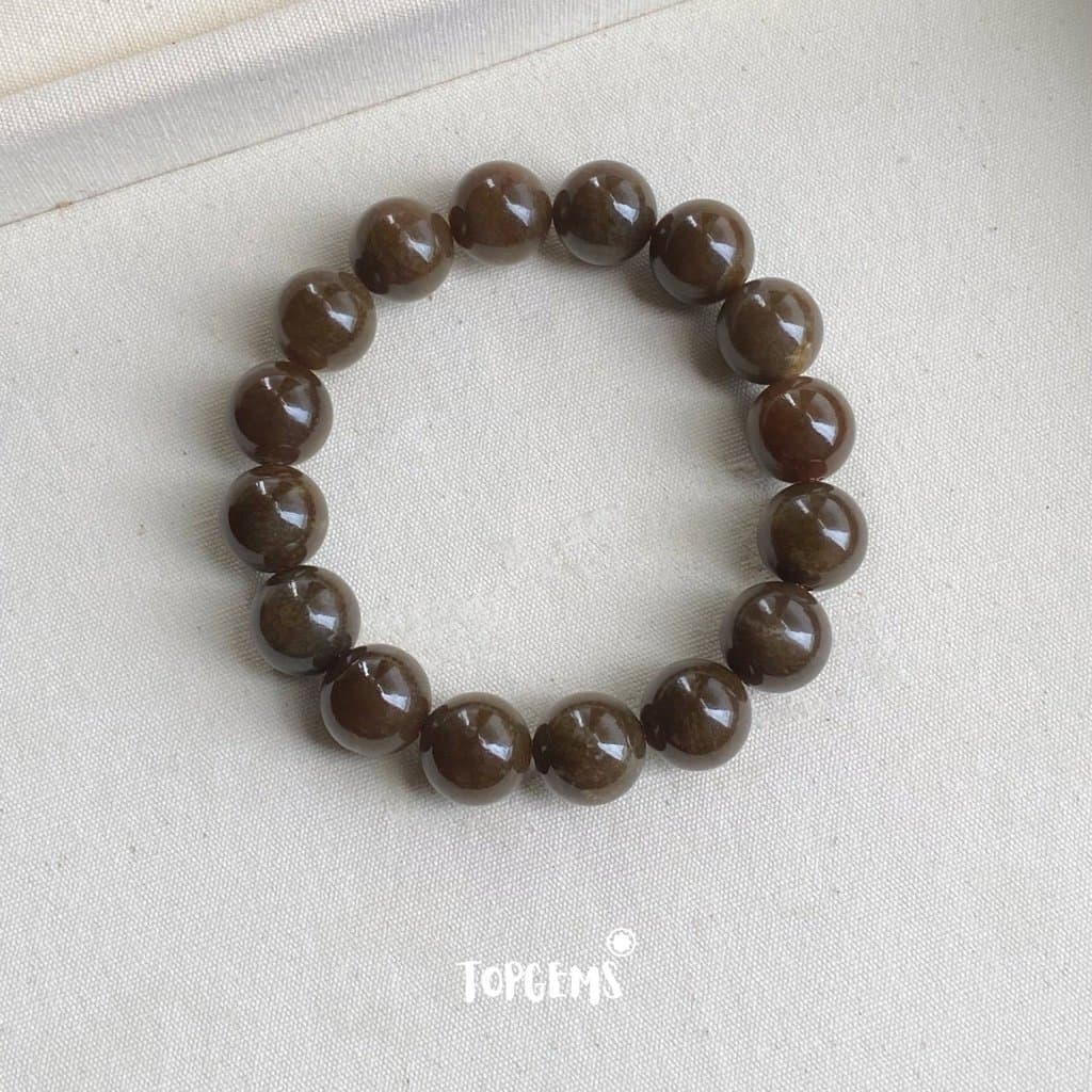 Vòng Tay Chuỗi Mật Ngọc Hoà Điền Tự Nhiên 12 Li TOPGEMS - Vòng Tay Chuỗi Ngọc Nam Nữ Đều Đeo Được - SHIP HOẢ TỐC CÓ HỘP VA123 - Ảnh bìa