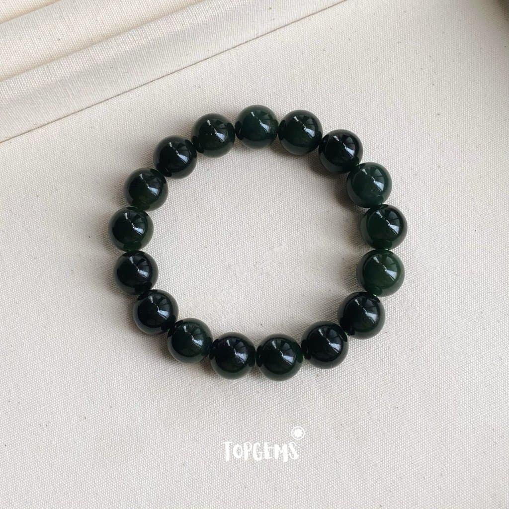 Vòng Chuỗi Ngọc Hoà Điền Tự Nhiên Tân Cương 12 Li TOPGEMS - Chuỗi Ngọc Nam Nữ Đều Đeo Được - SHIP HOẢ TỐC KÈM HỘP VA181 - Ảnh bìa