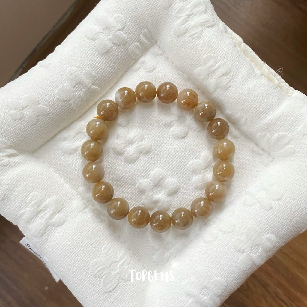 Vòng Tay Chuỗi Ngọc Hoà Điền Tự Nhiên Vòng Nhập Môn 6 li đến 12 li TOPGEMS [SHIP HOẢ TỐC] - TẶNG KÈM HỘP V965 - Ảnh bìa