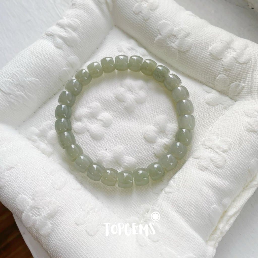 Vòng Tay Ngọc Hoà Điền Tự Nhiên Vòng Nhập Môn Phúc Lợi 6 li đến 12 li TOPGEMS [SHIP HOẢ TỐC] - TẶNG KÈM HỘP V929 - Ảnh bìa