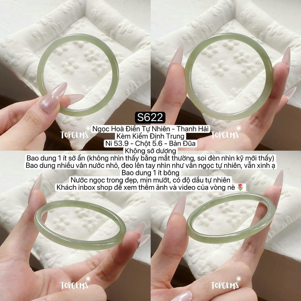 [HOẢ TỐC - TẶNG HỘP] Tổng Hợp Vòng Bản Ngọc Hoà Điền Tự Nhiên TOPGEMS Vòng Nhập Môn Bản Hẹ Bản Đũa