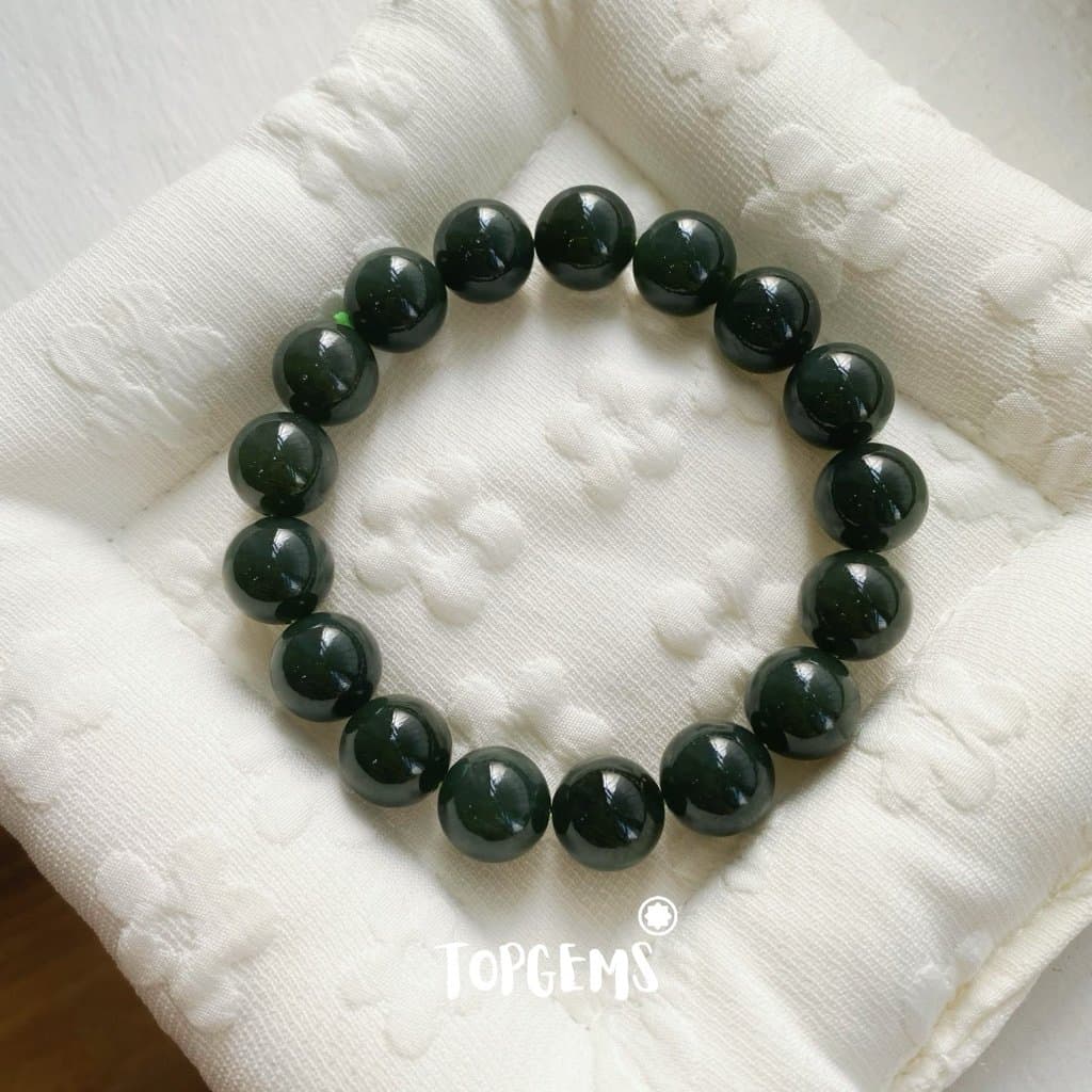 Vòng Tay Ngọc Hoà Điền Tự Nhiên Vòng Nhập Môn Phúc Lợi 6 li đến 12 li TOPGEMS [SHIP HOẢ TỐC] - TẶNG KÈM HỘP V890 - Ảnh bìa
