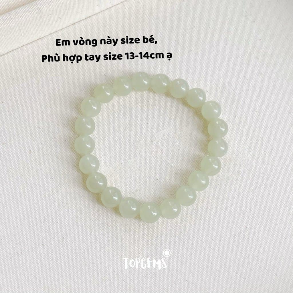 Chuỗi Vòng Tay Ngọc Hoà Điền Tự Nhiên Thanh Hải Thanh Thuỷ 8 Li Nước Ngọc Trong Mướt TOPGEMS - SHIP HOẢ TỐC CÓ TẶNG HỘP VA061 - Ảnh bìa