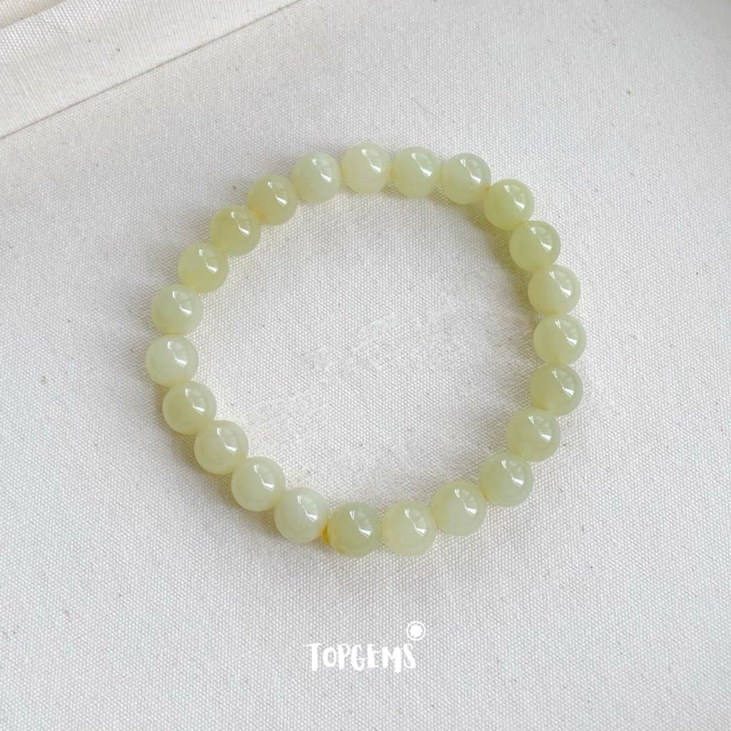 Chuỗi Vòng Tay Ngọc Hoà Điền Tự Nhiên Thanh Hải Thanh Thuỷ 8 Li Nước Ngọc Trong Mướt TOPGEMS - SHIP HOẢ TỐC CÓ TẶNG HỘP VA068 - Ảnh bìa