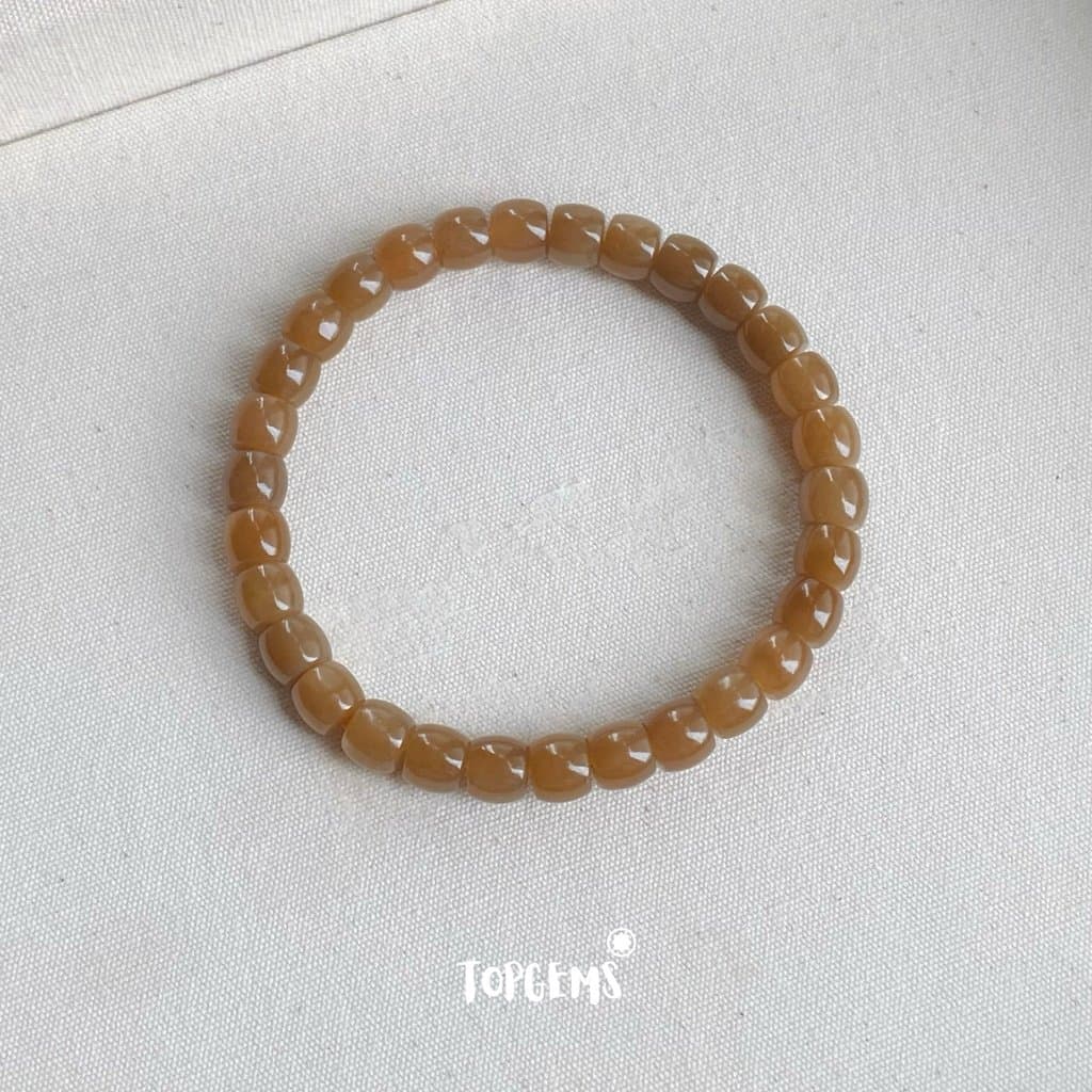 Chuỗi Vòng Tay Ngọc Hoà Điền Mật Tự Nhiên 6-7 Li TOPGEMS