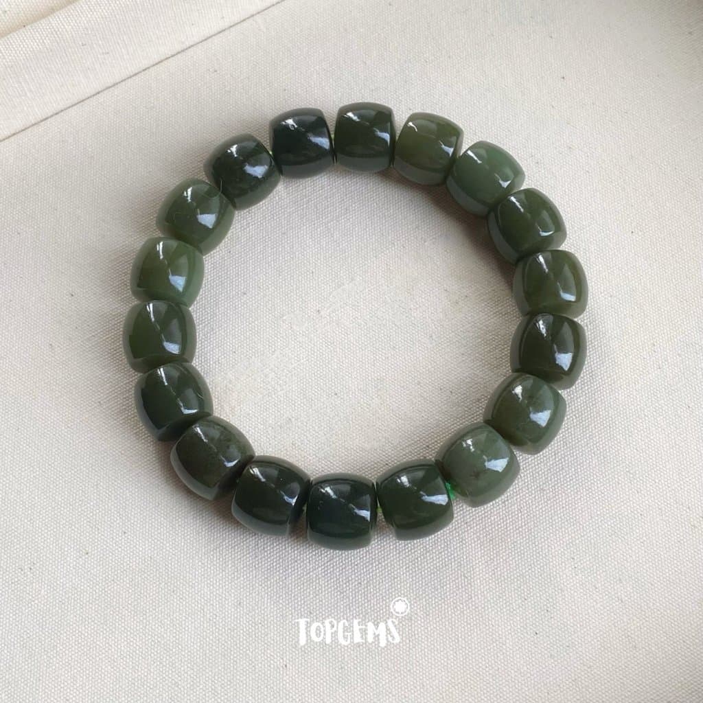 Vòng Chuỗi Ngọc Hoà Điền Tự Nhiên Tân Cương 12 Li TOPGEMS - Chuỗi Ngọc Nam Nữ Đều Đeo Được - SHIP HOẢ TỐC KÈM HỘP VA199 - Ảnh bìa
